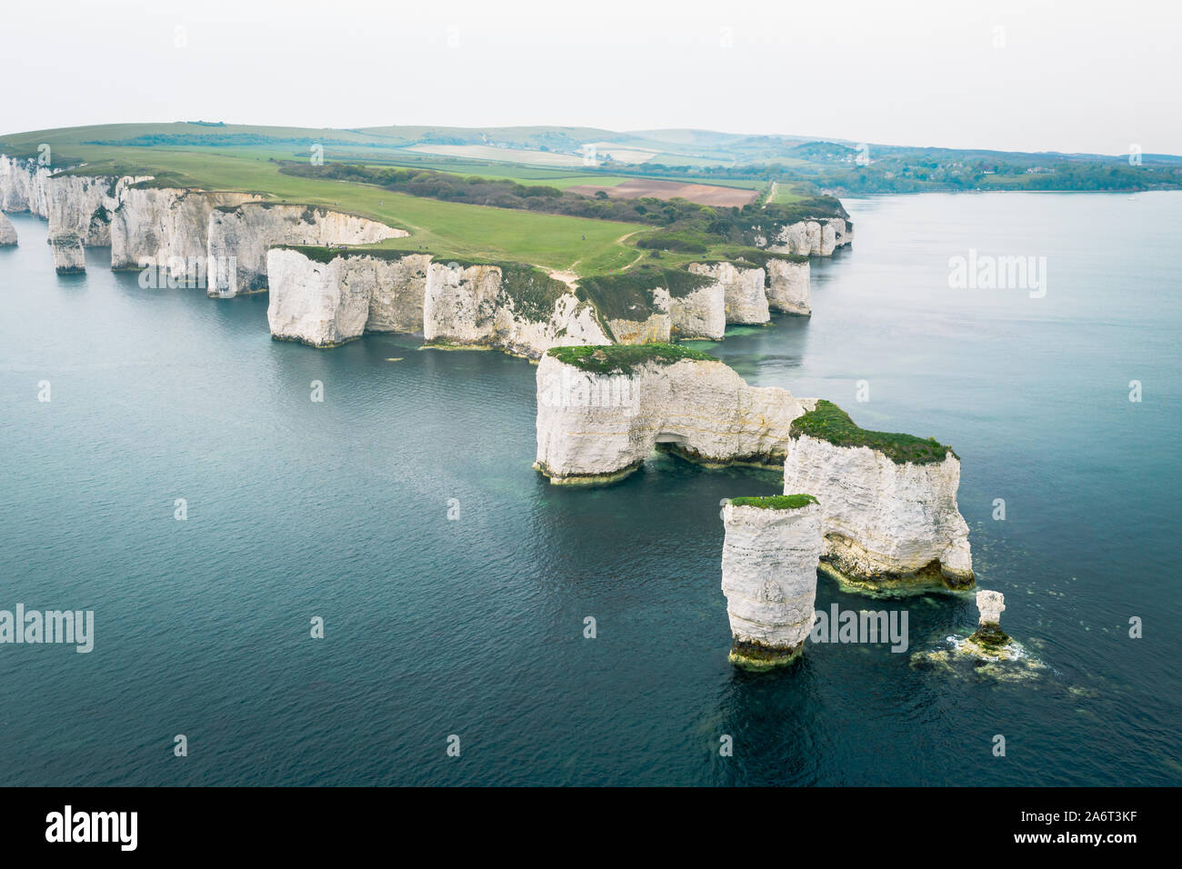 Old harry rocks in england aerial view hi-res stock photography and ...