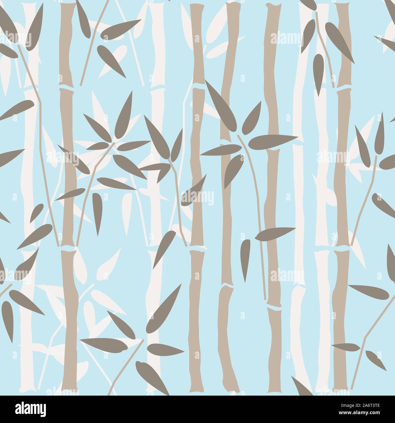 Bamboo seamless pattern on blue background. Vector Illustration Stock ...