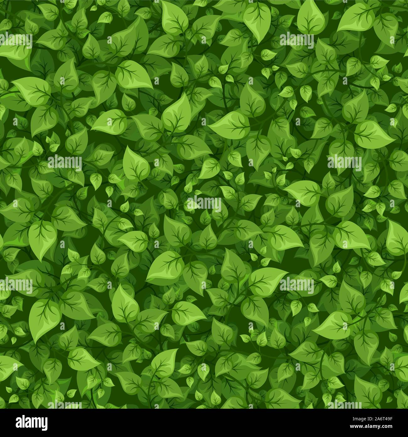 Vector seamless background texture with green leaves Stock Vector Image ...