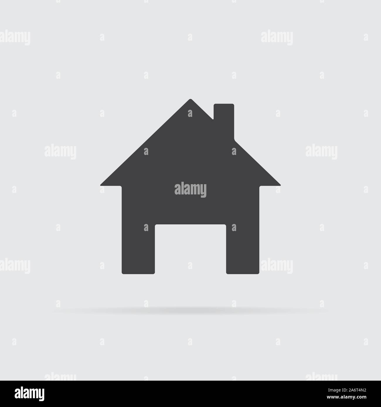 Home icon in flat style isolated on grey background. For your design