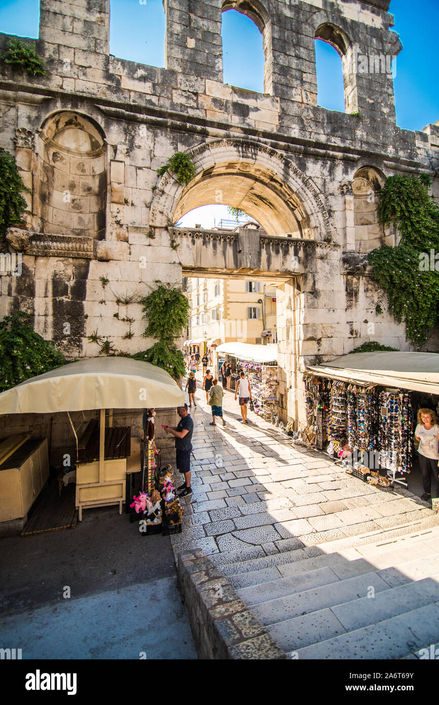 Diocletian palace UNESCO world heritage site in Split, Dalmatia ...