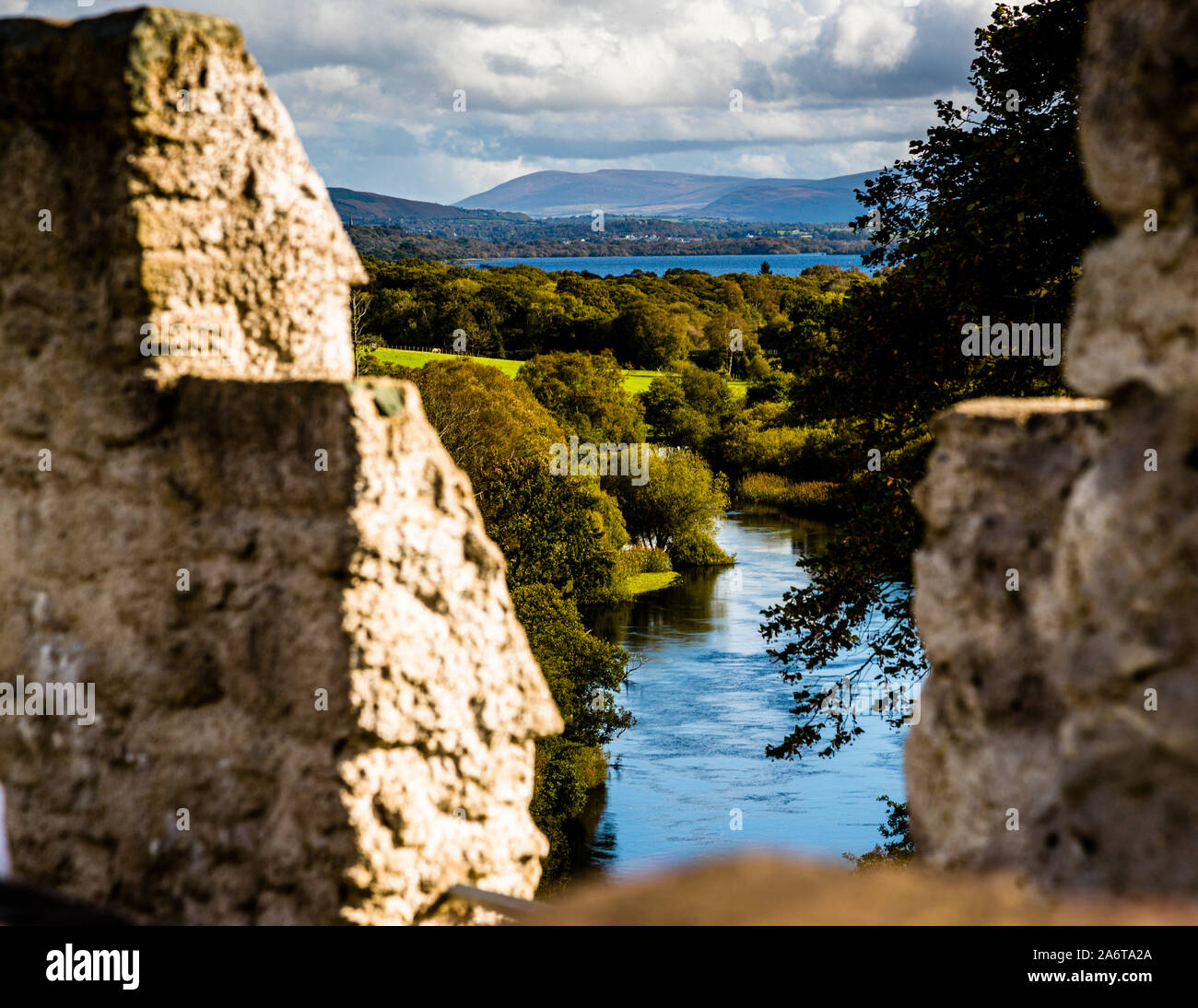 View on the River Laune from the Dunloe Hotel near Killarney, Ireland Stock Photo