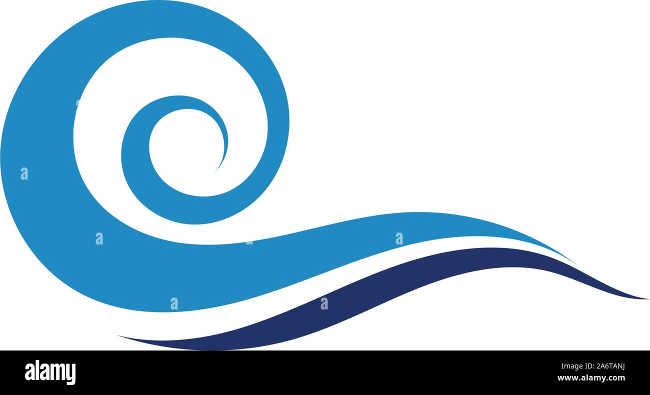 Water wave logo vector illustration design Stock Vector
