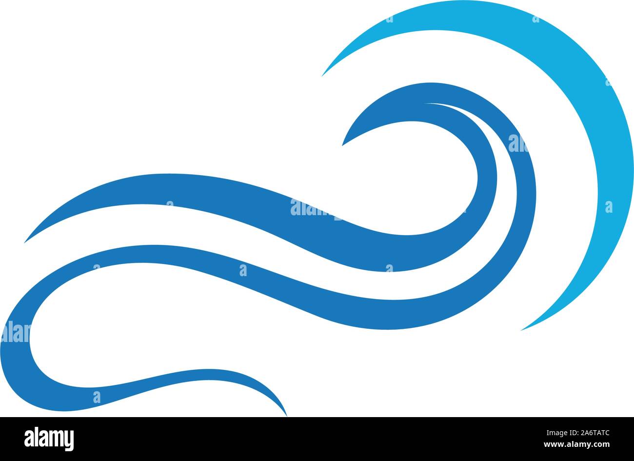 Water wave logo vector illustration design Stock Vector