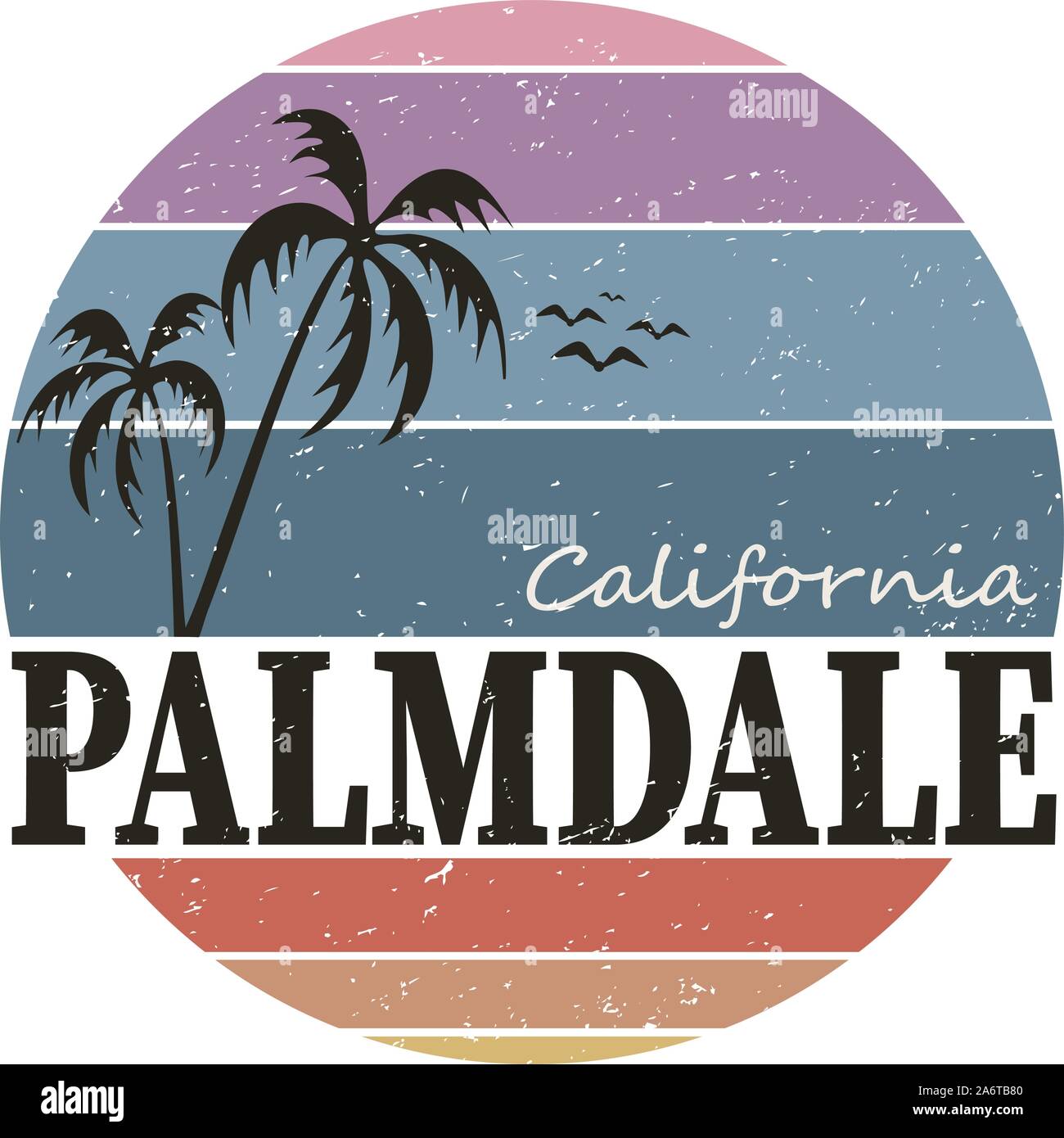 Palmdale city travel destination. vector shirt logo Stock Vector