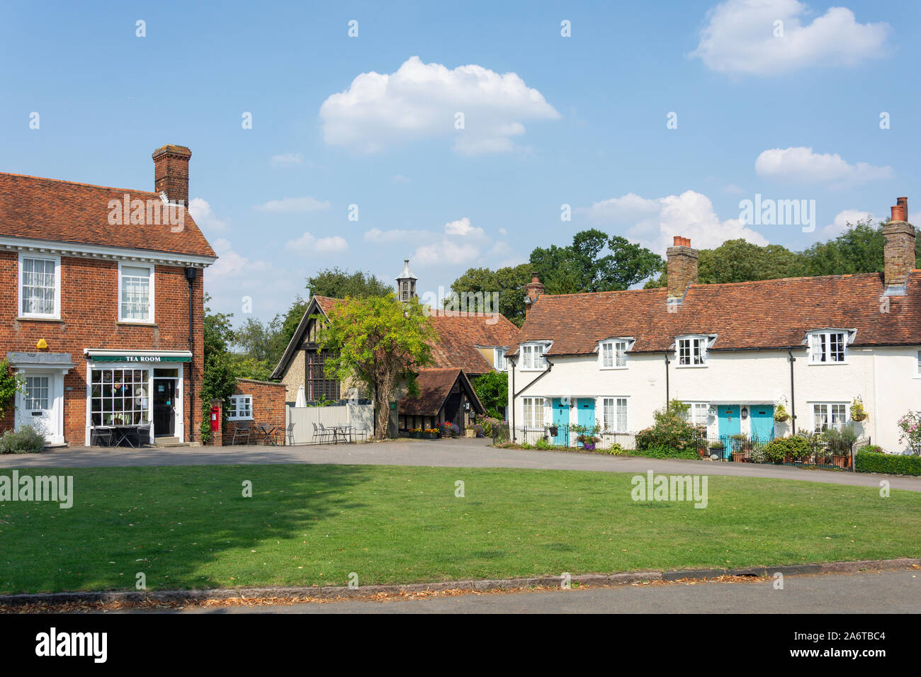 Period cottages on The Green, Westmill, Hertfordshire, England, United Kingdom Stock Photo