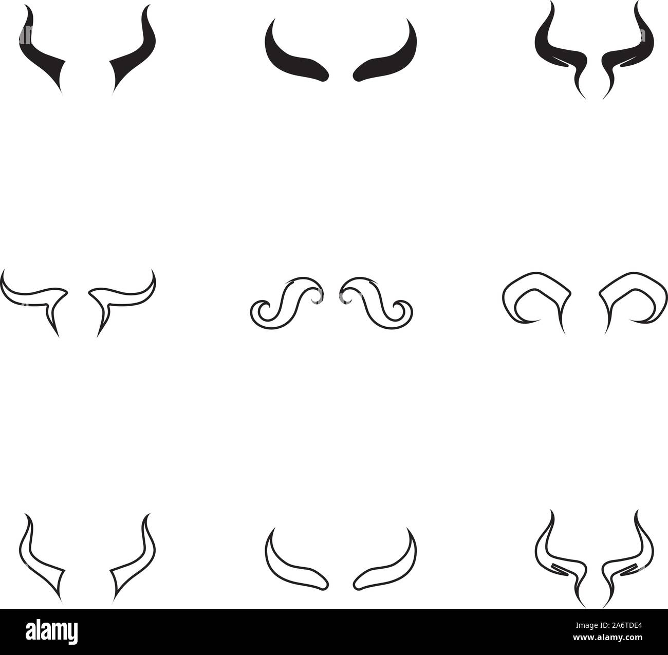 Devil horn Vector icon design illustration logo Template Stock Vector Image  & Art - Alamy