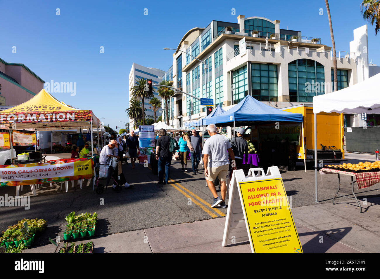 Farmers Market, Santa Monica, Los Angeles, California, United States of America Stock Photo