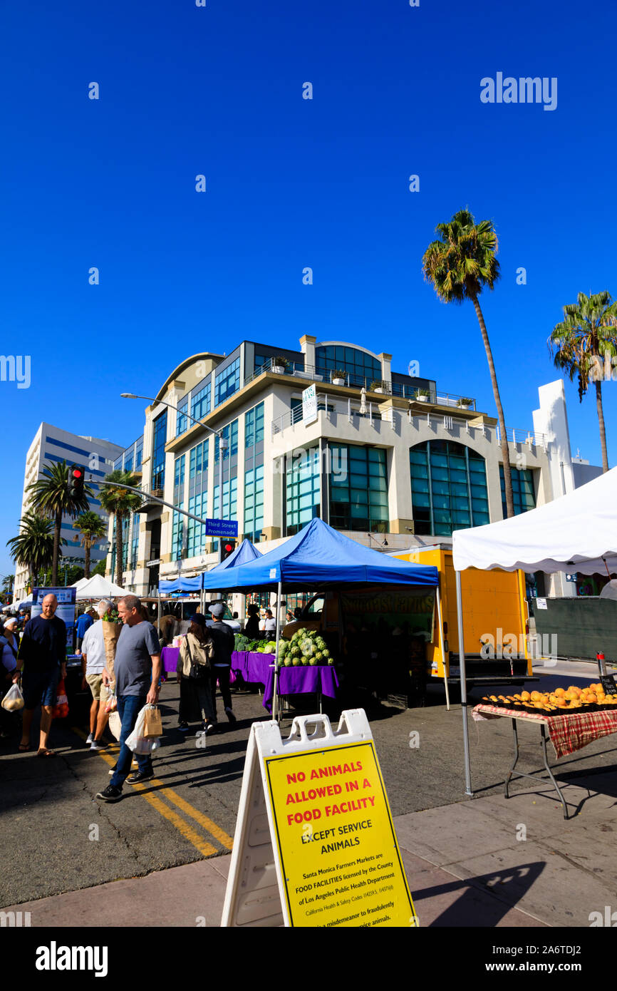 Farmers Market, Santa Monica, Los Angeles, California, United States of America Stock Photo