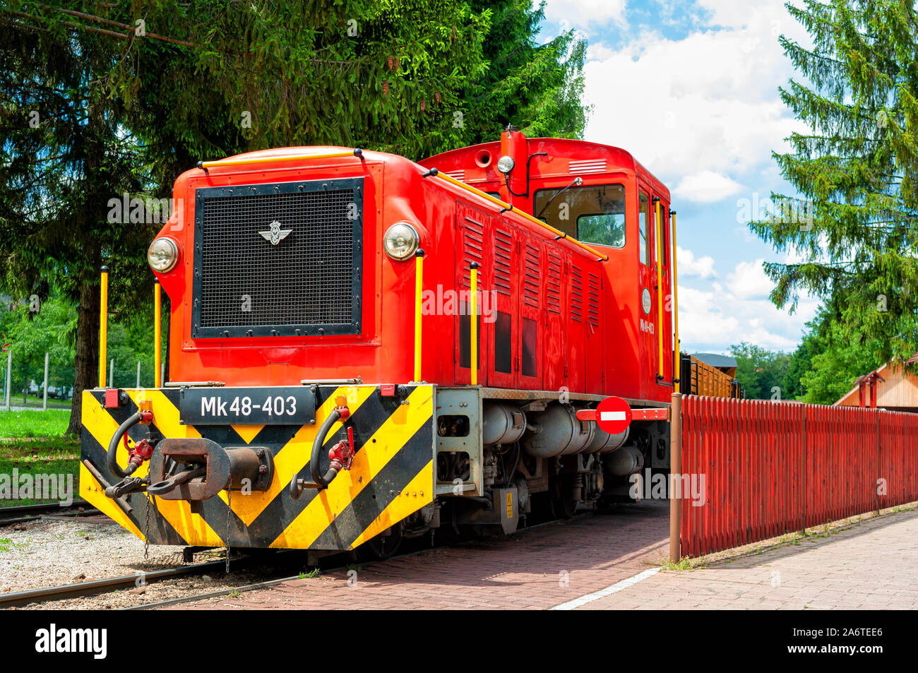 Narrow-gauge railroad Szalajka valley Hungary Stock Photo