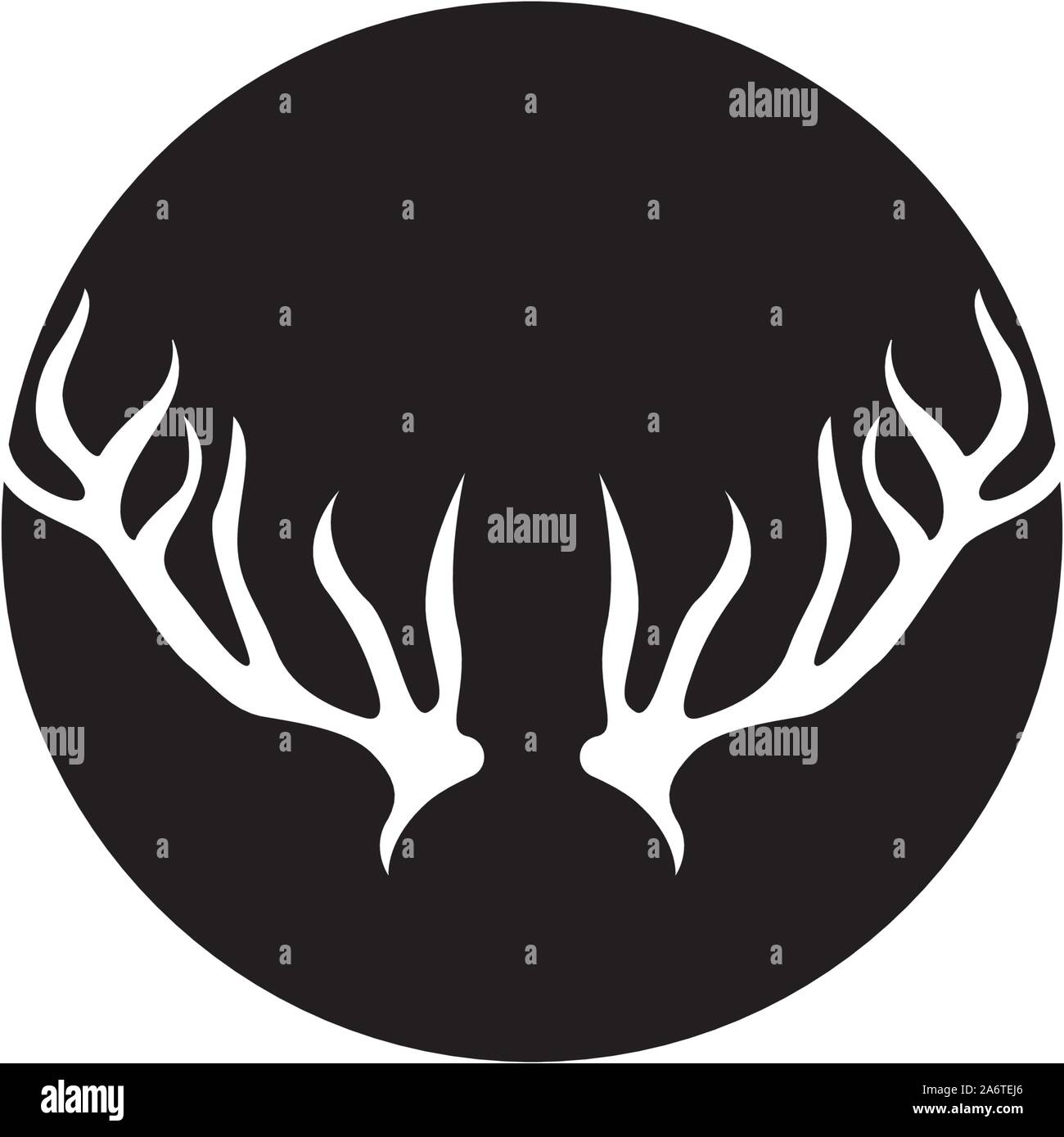 Deer horn Logo Template vector icon illustration design Stock Vector