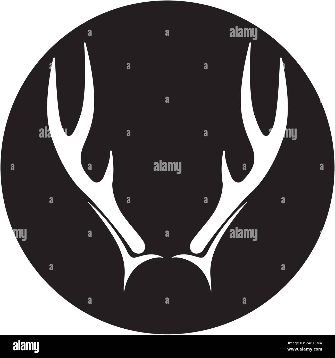 Deer horn Logo Template vector icon illustration design Stock Vector Image & Art Alamy