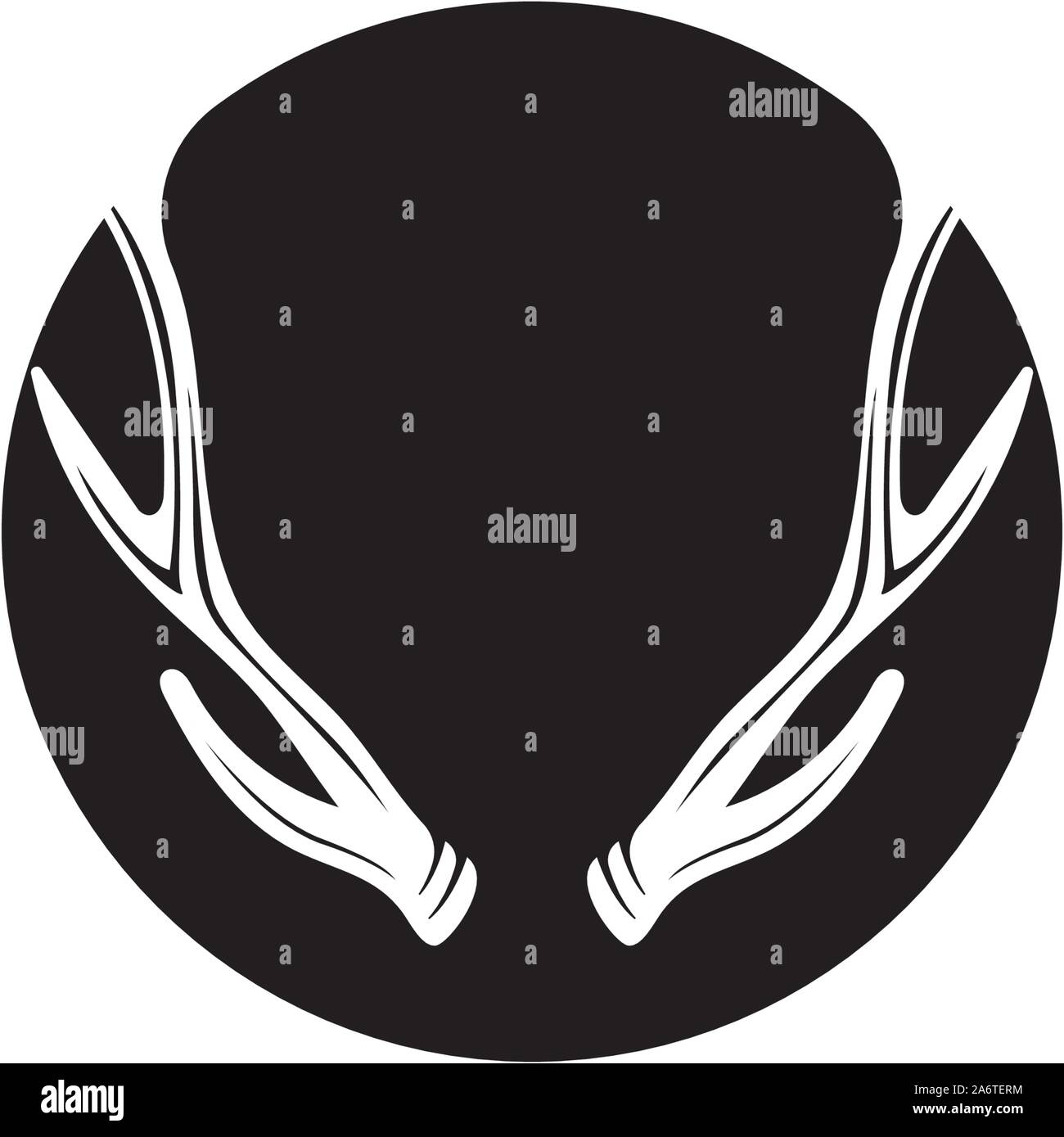 Deer horn Logo Template vector icon illustration design Stock Vector