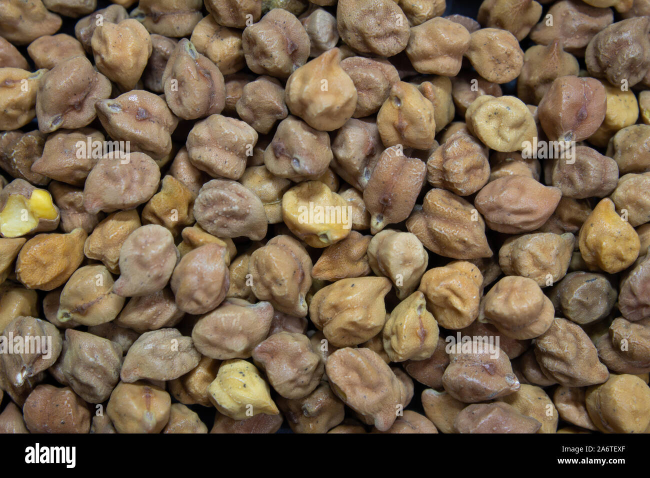 View of Black Chickpeas in a heap Stock Photo