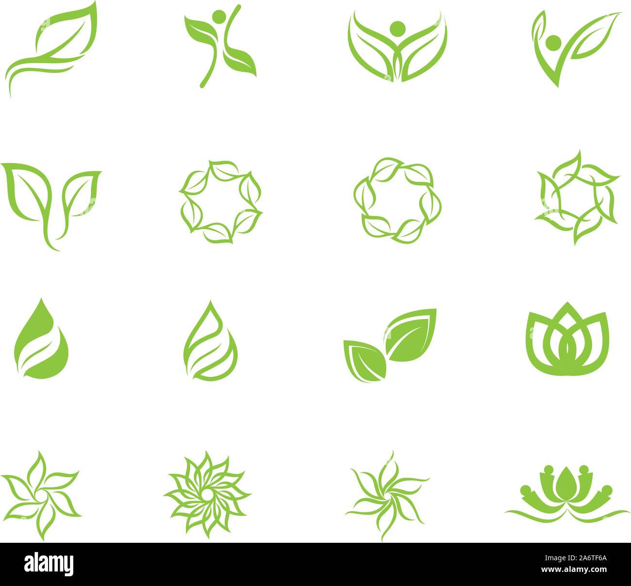 Logos of green Tree leaf ecology nature element vector Stock Vector ...