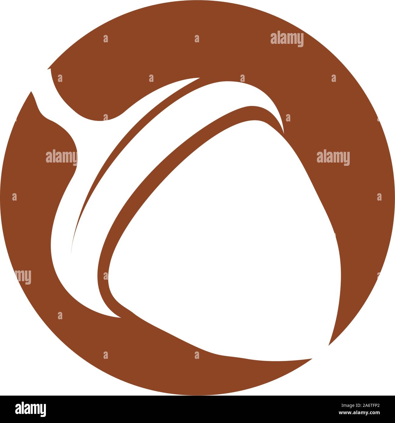 Acorn oak logo ilustration vector Stock Vector