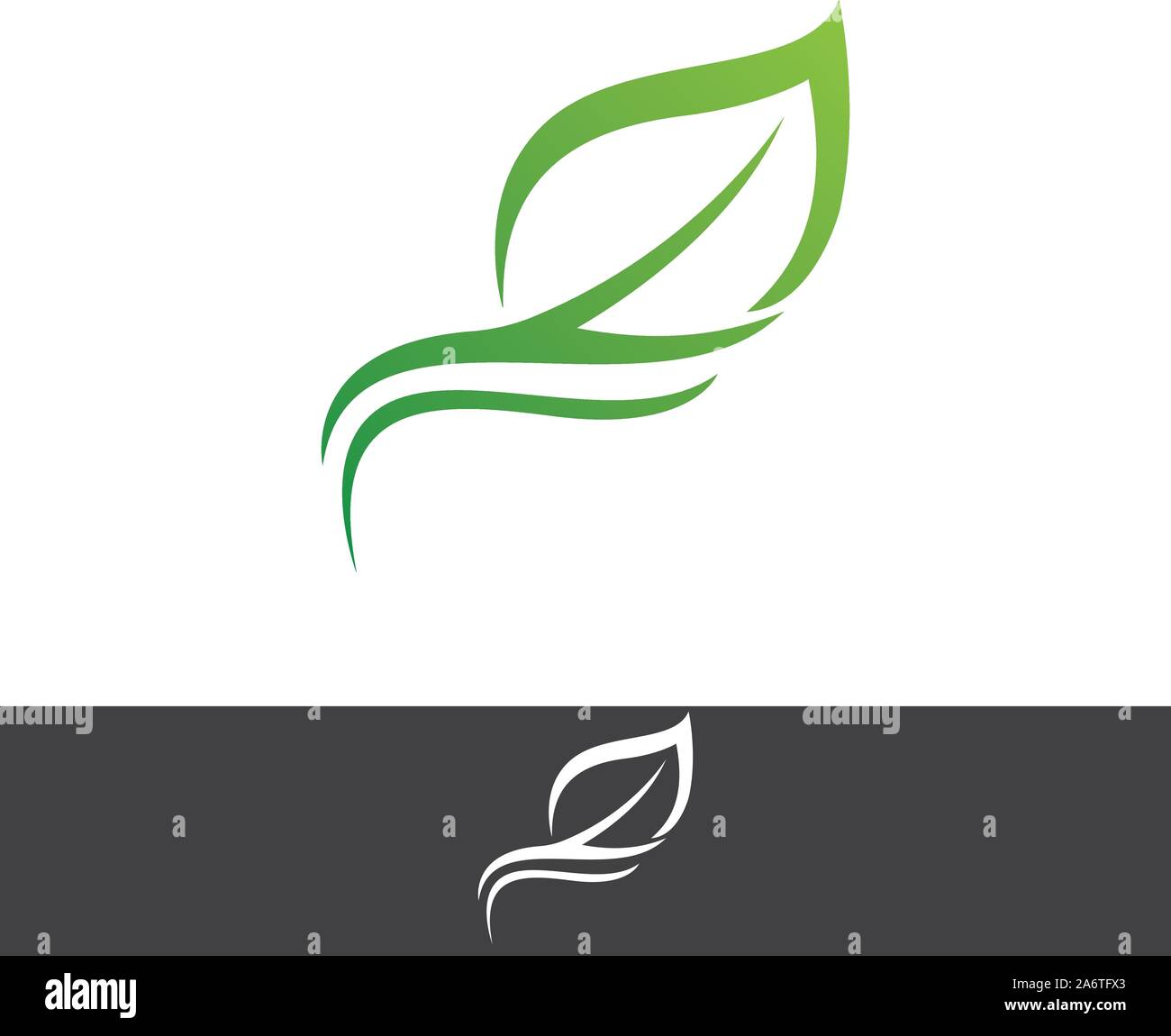 leaf nature green logo Stock Vector Image & Art - Alamy
