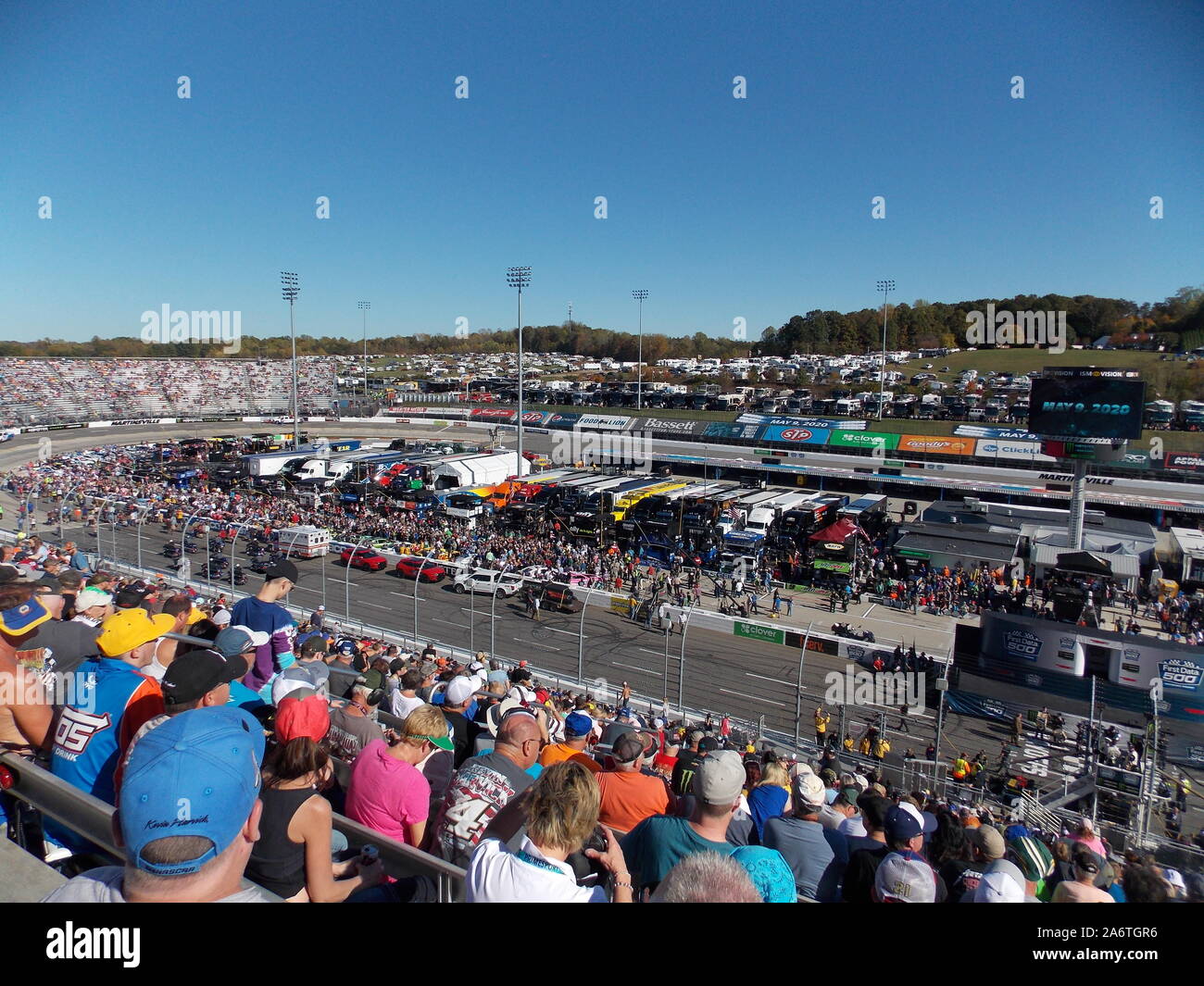 Nascar Stock Car Racing at Martinsville Speedway Virginia Stock Photo