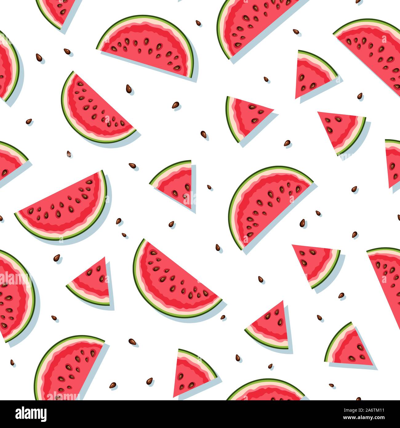 Vector seamless pattern with watermelon slices Stock Vector Image & Art ...