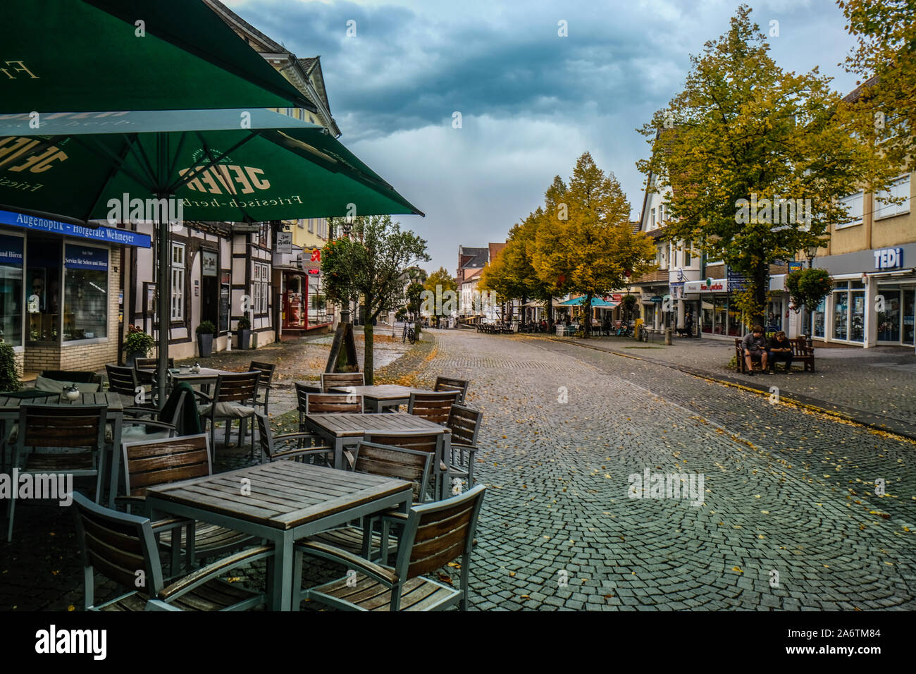 City center of Bückeburg in Germany Stock Photo