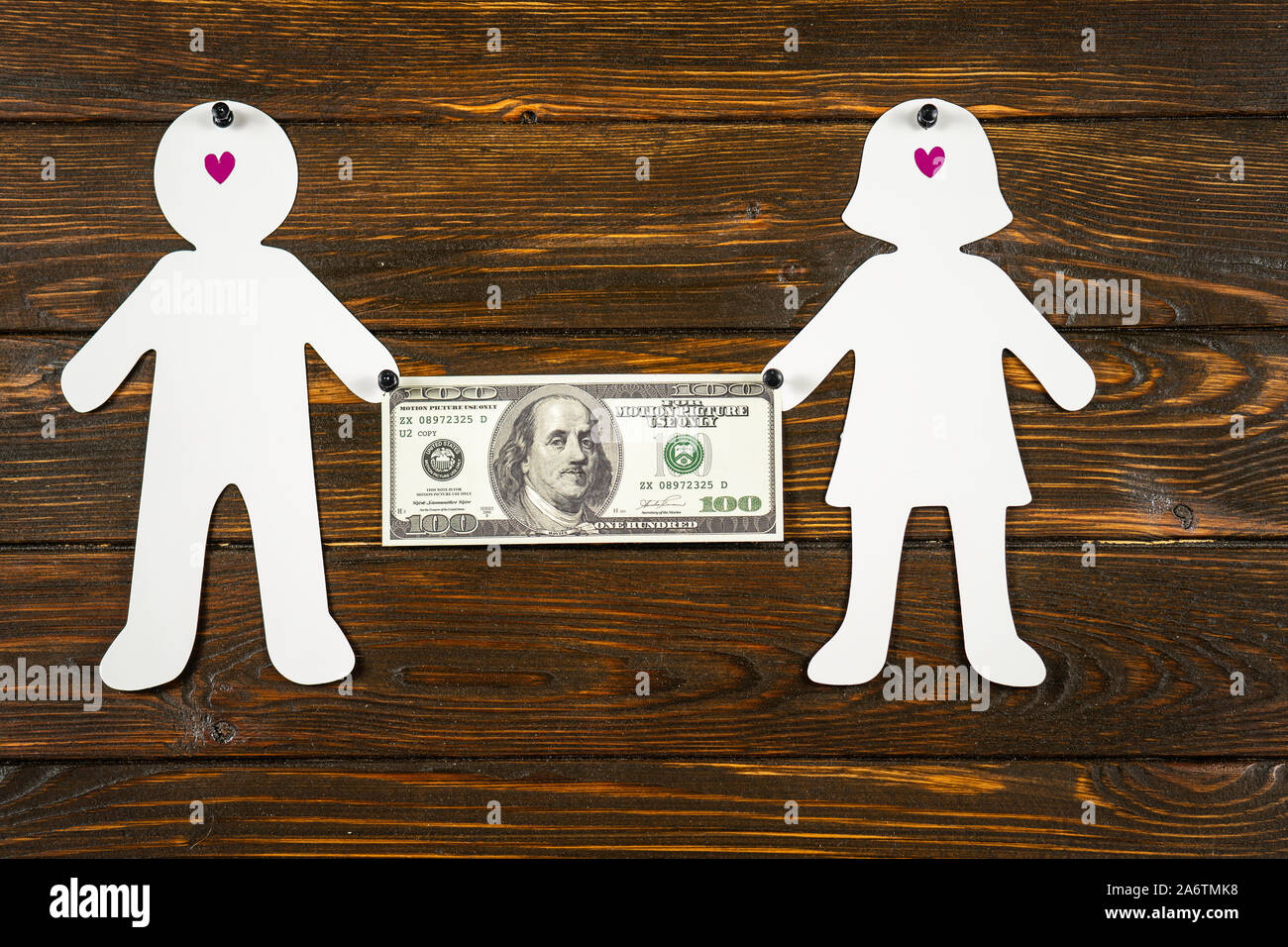 Large paper people shapes.Love concept Stock Photo - Alamy