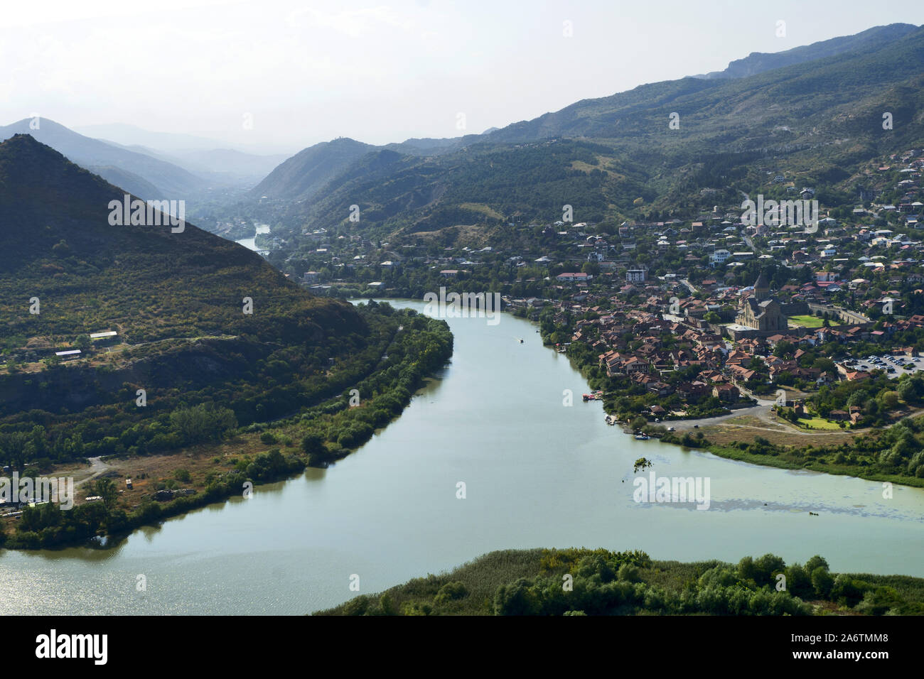 Georgia: Mtskheta (Unesco World Heritage) - at the rivers Mtkvari and Aragvi Stock Photo
