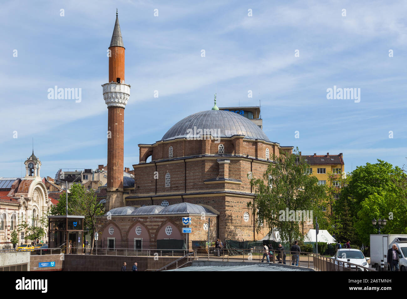 Sofia, Bulgaria 30 April 2015 View of the Banya Bashi Mosque, the