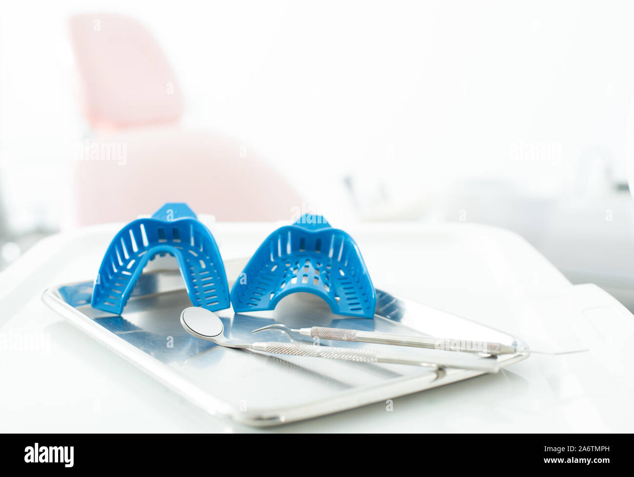 Dental equipment tray for make dental impression prosthesis Stock Photo Alamy