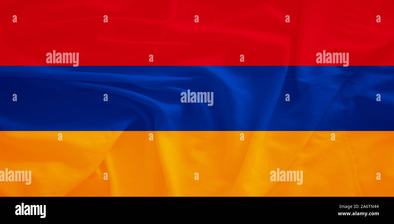 Armenia flag with 3d effect Stock Photo