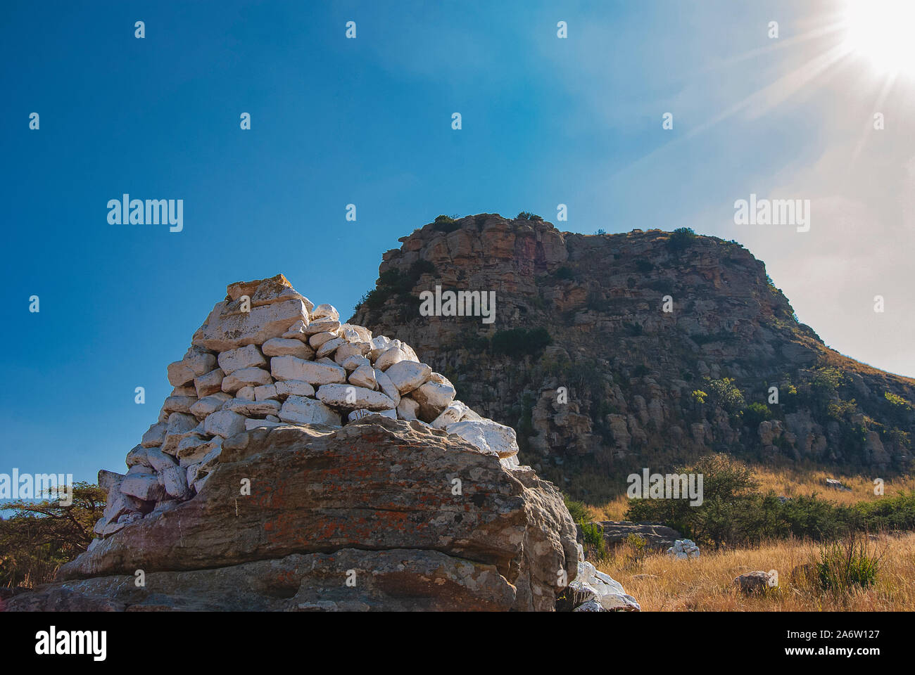 The site of the Battle of Isandlwana between the British Army and Zulus ...