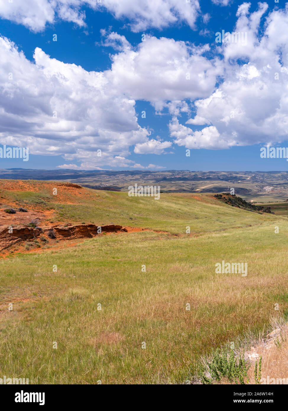 Daytime image looking westward in remote Natrona County, Wyoming, USA