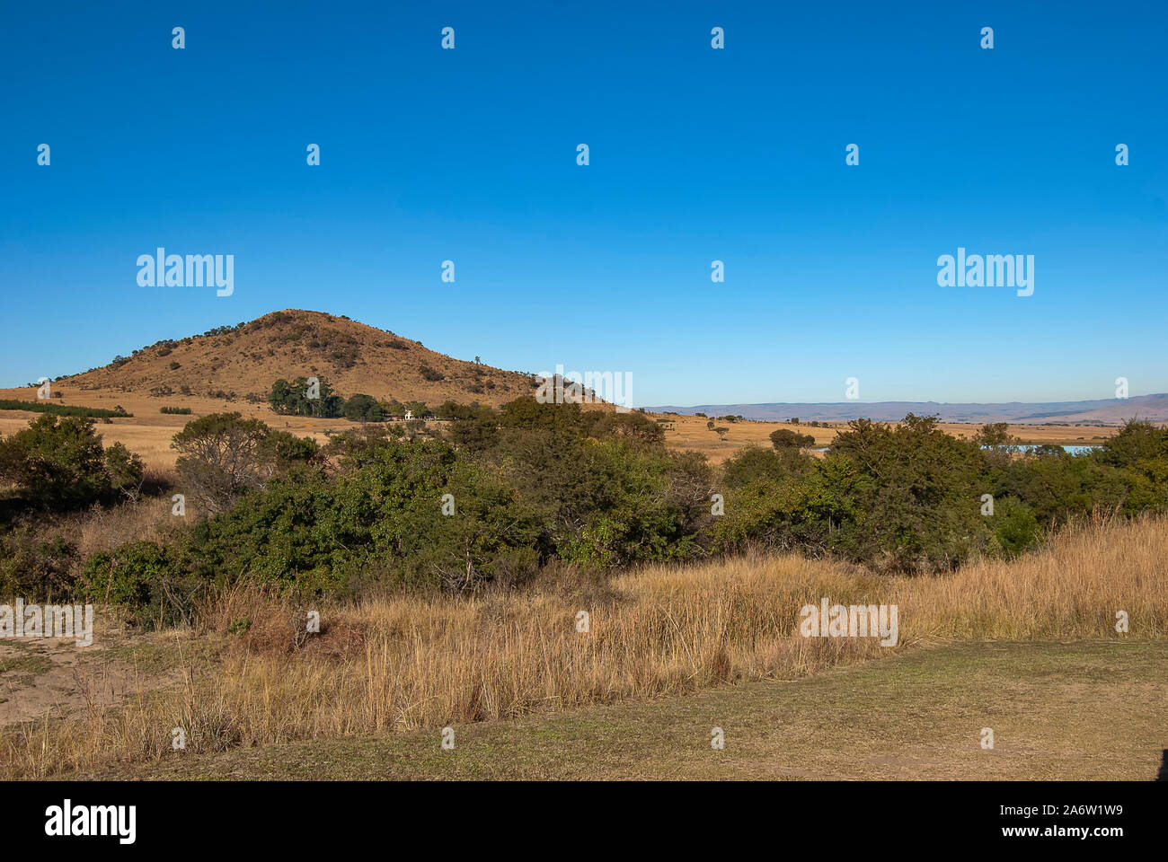 The rural landscape around eManzana (formerly Badplaas) in Mpumalanga Province, South Africa Stock Photo