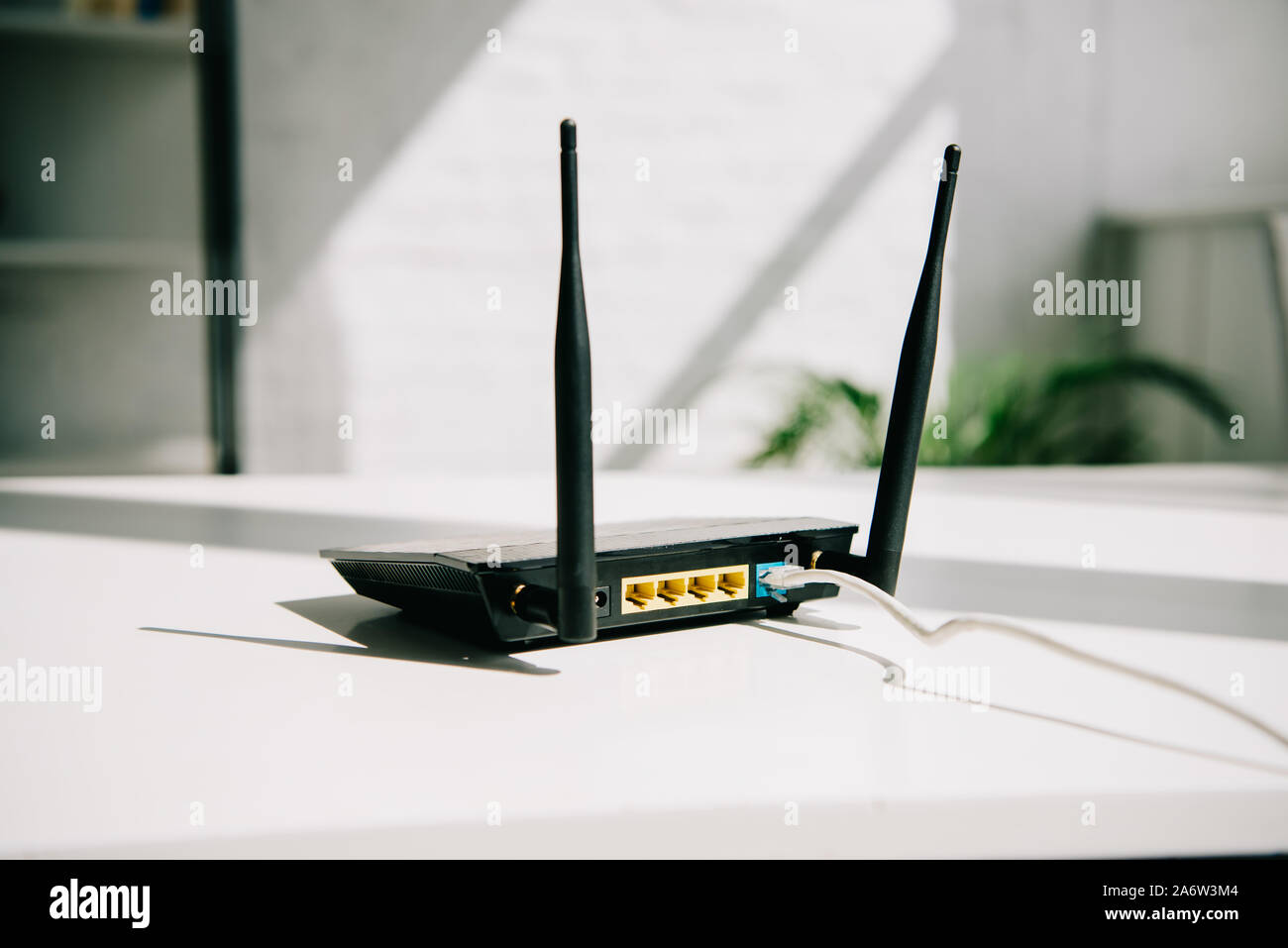 Modem and router on desk hi-res stock photography and images - Alamy