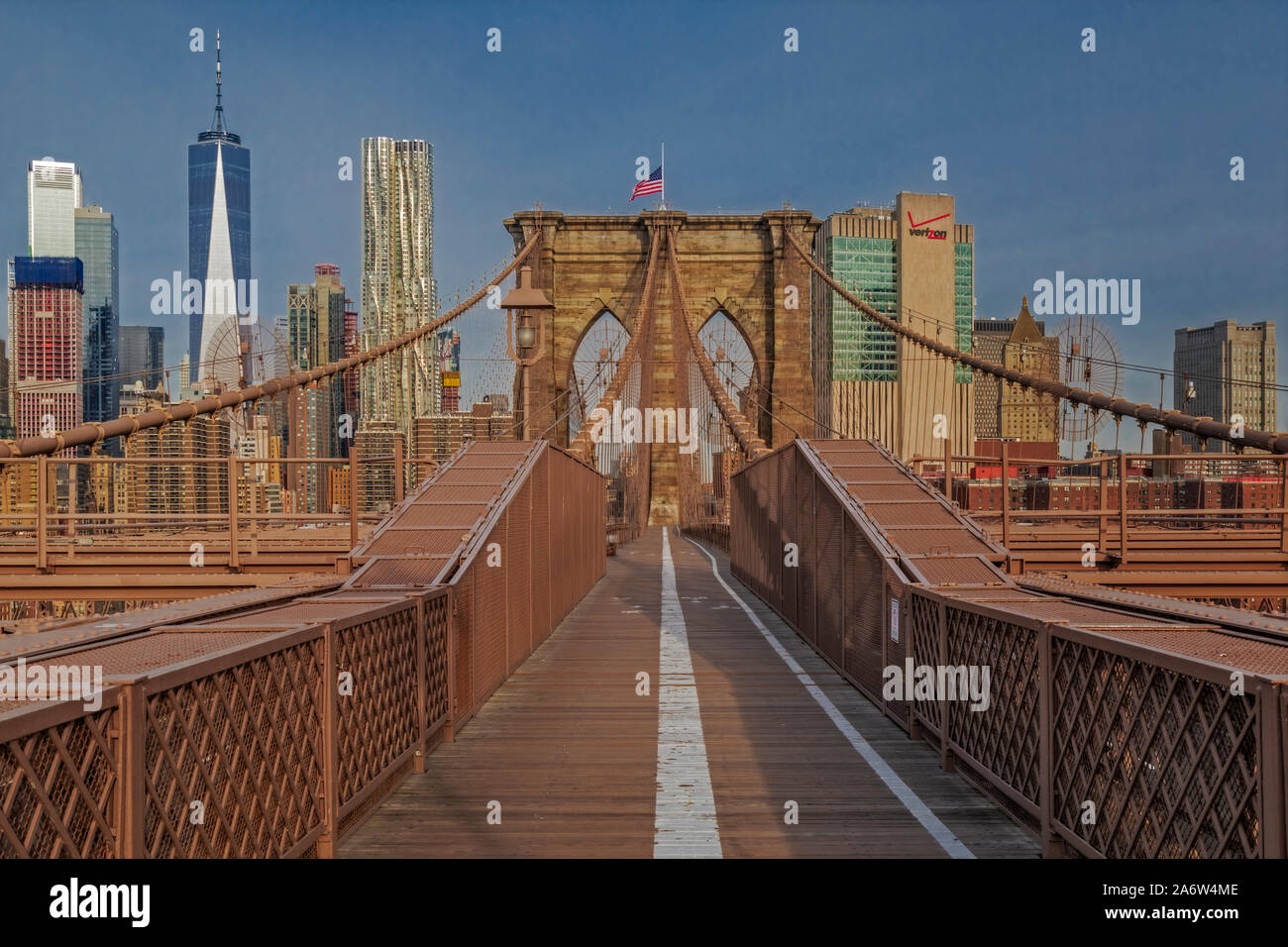 Brooklyn Bridge in New York City, New York Stock Photo