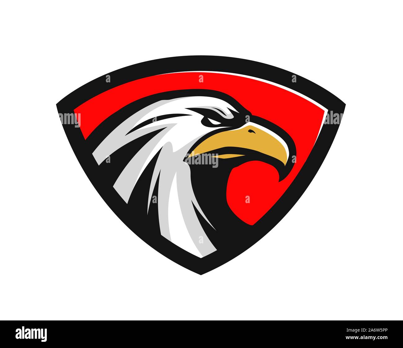 Eagle logo or label. Sports mascot. Vector illustration Stock Vector