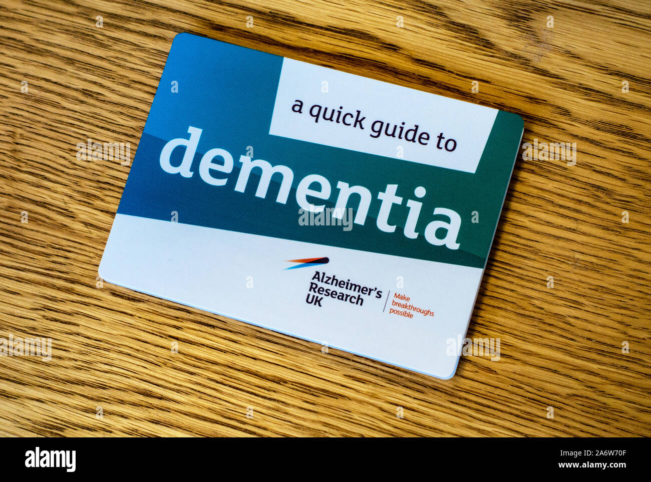 Dementia and Alzheimer’s advice in chemists Stock Photo