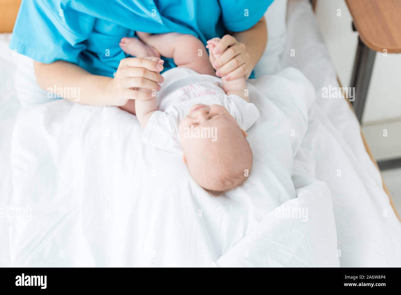 Young Beautiful Blonde Mother Breastfeeding Her Stock Photo 1064021588