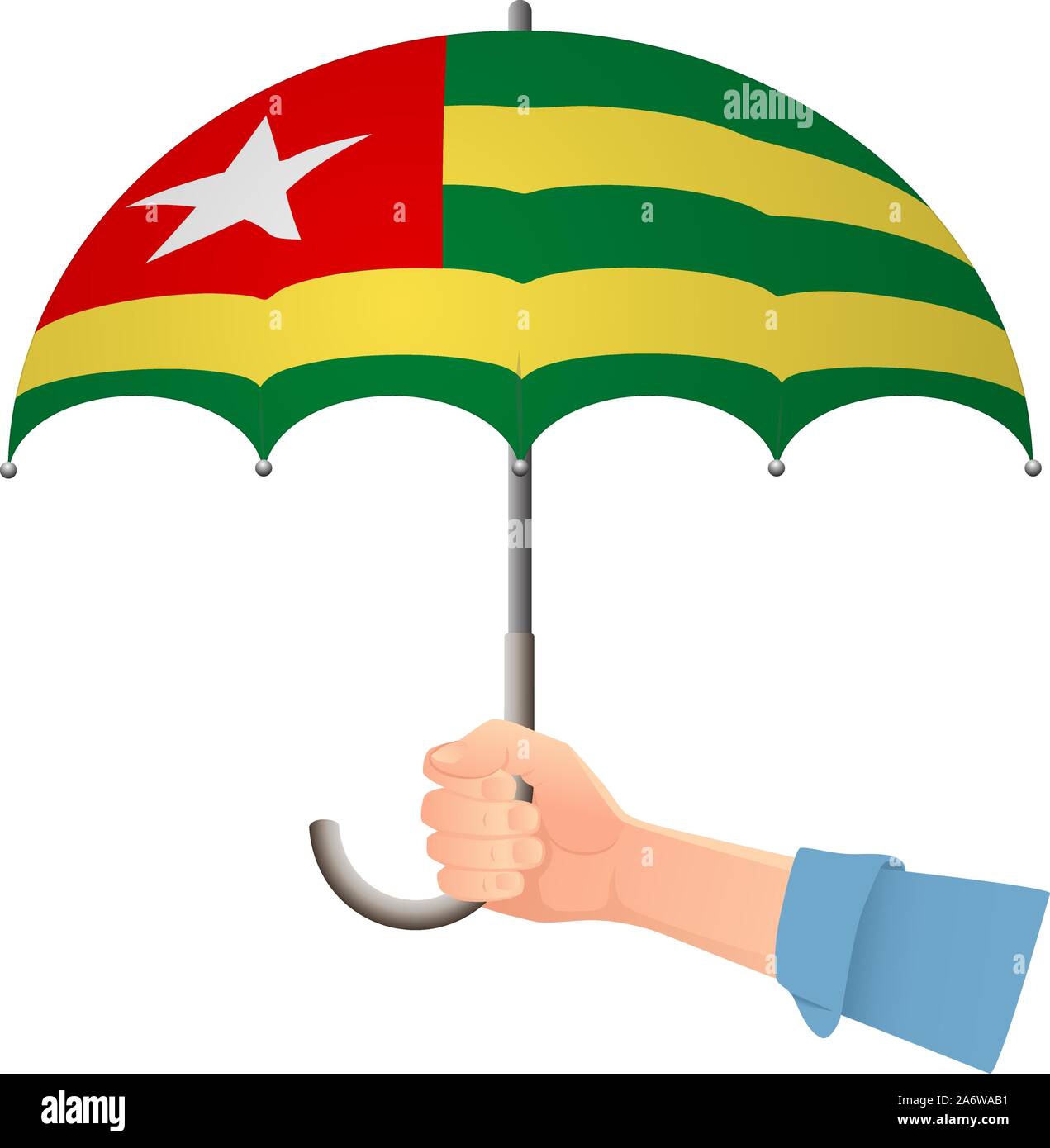 Togo flag umbrella. Weather symbols. National flag of Togo vector  illustration Stock Vector Image & Art - Alamy