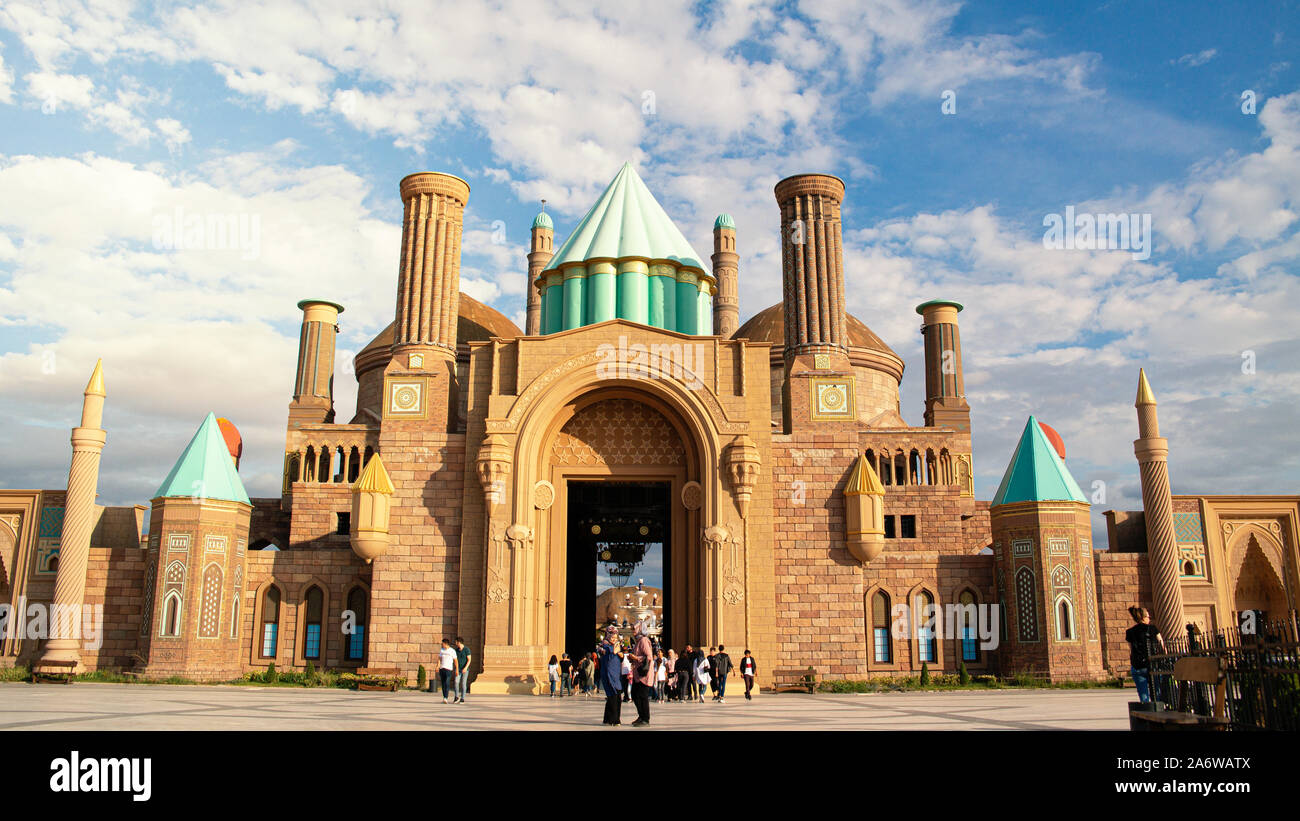 Ankara, Turkey - 19 08 2019 Wonderland theme park, built as the castle
