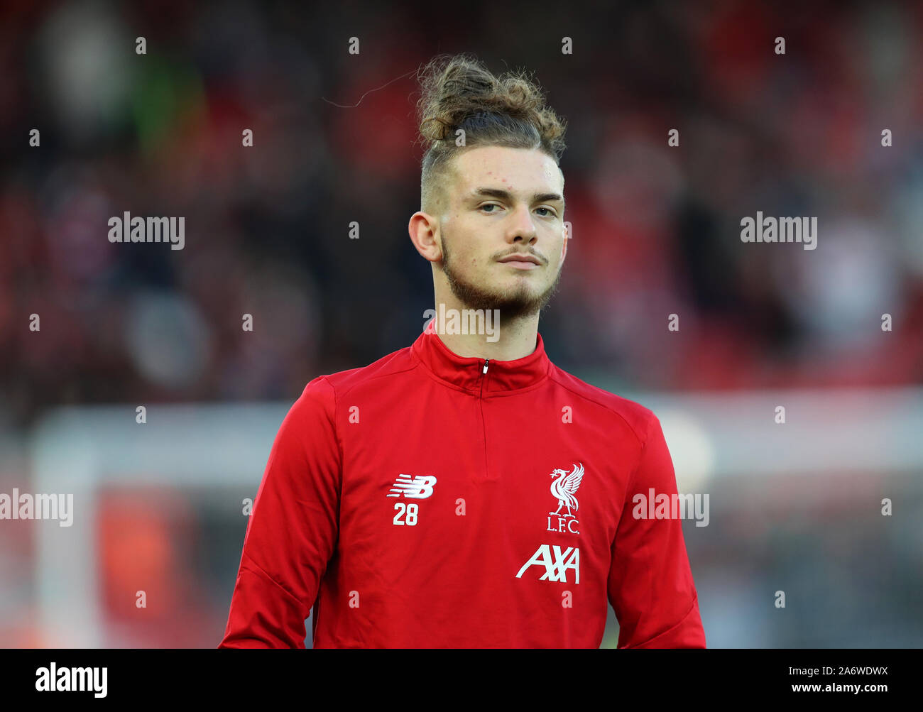 Anfield Liverpool Merseyside Uk 27th Oct 2019 English Premier League Football Liverpool Versus Tottenham Hotspur Harvey Elliot Returns To The Squad Following His Recent Suspension After Admitting Derogatory Language About Harry Kane