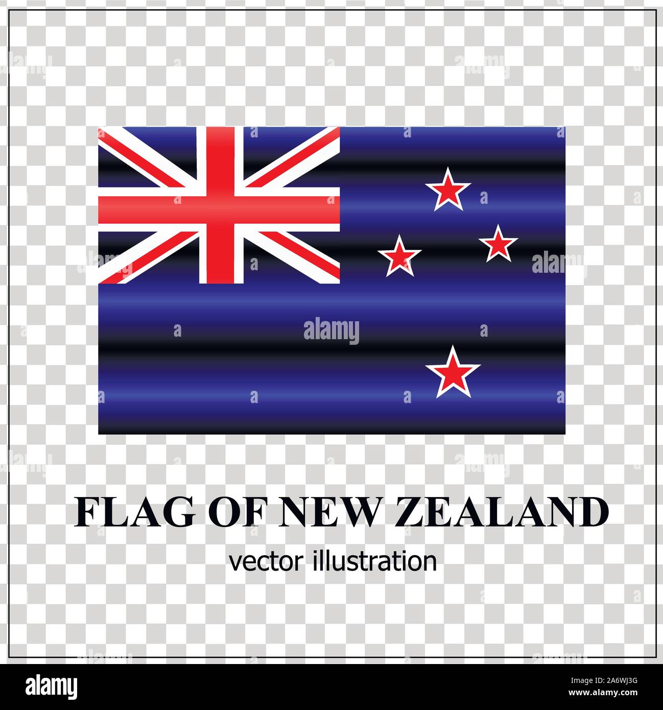 Banner with flag of New Zealand. Colorful illustration with flag for