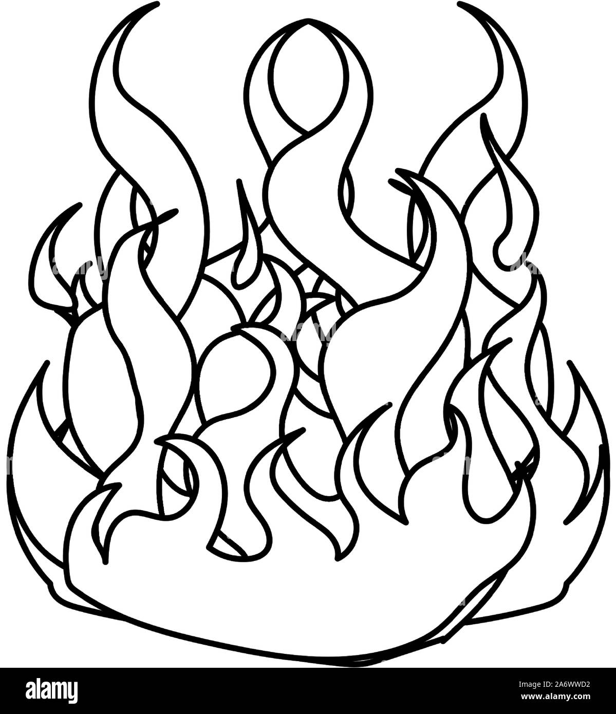 Flame icon design, Fire bonfire hot burn light flammable heat and ...