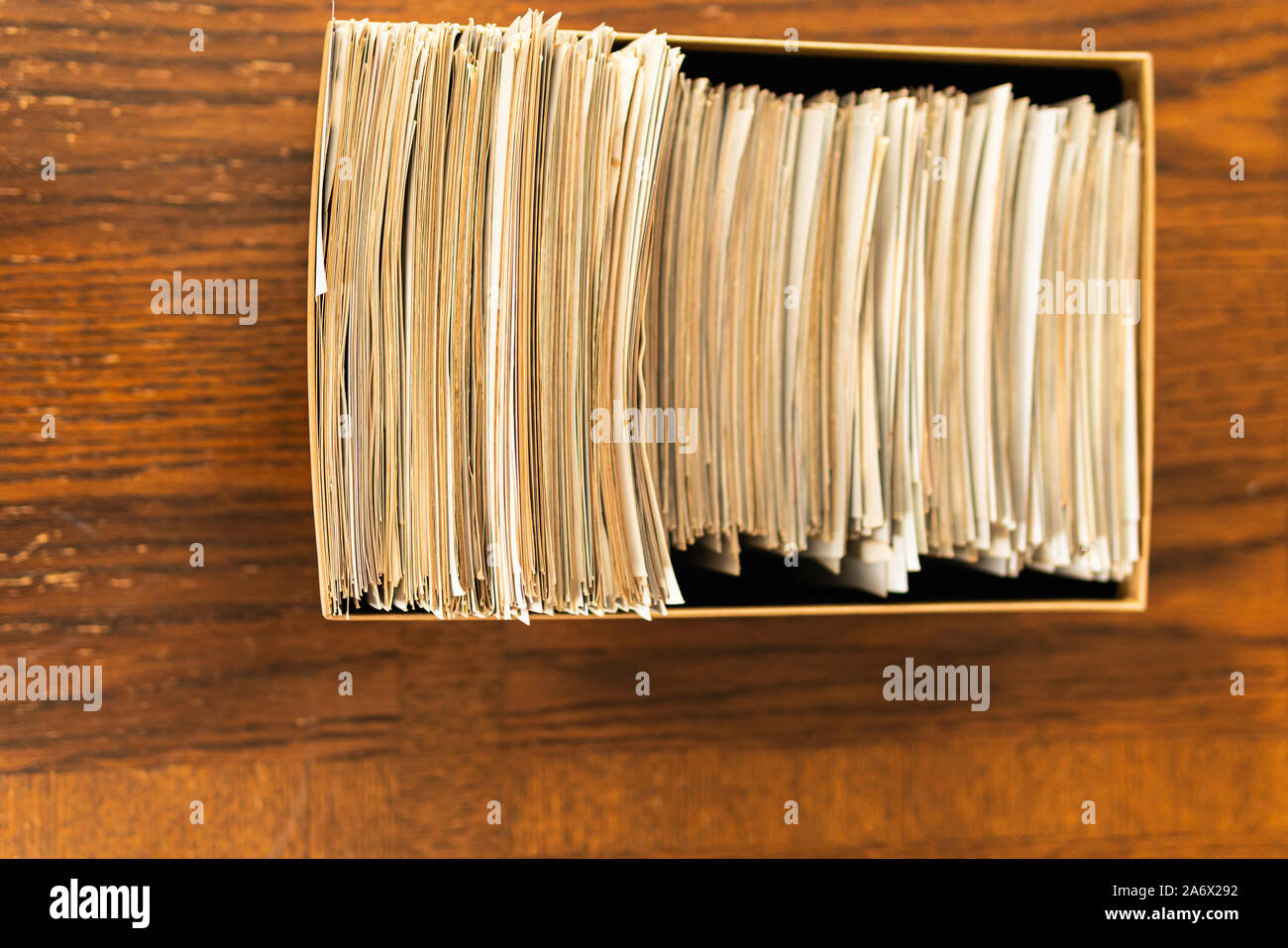 Stack of old photo prints and Memories to be digitized a Stock Photo