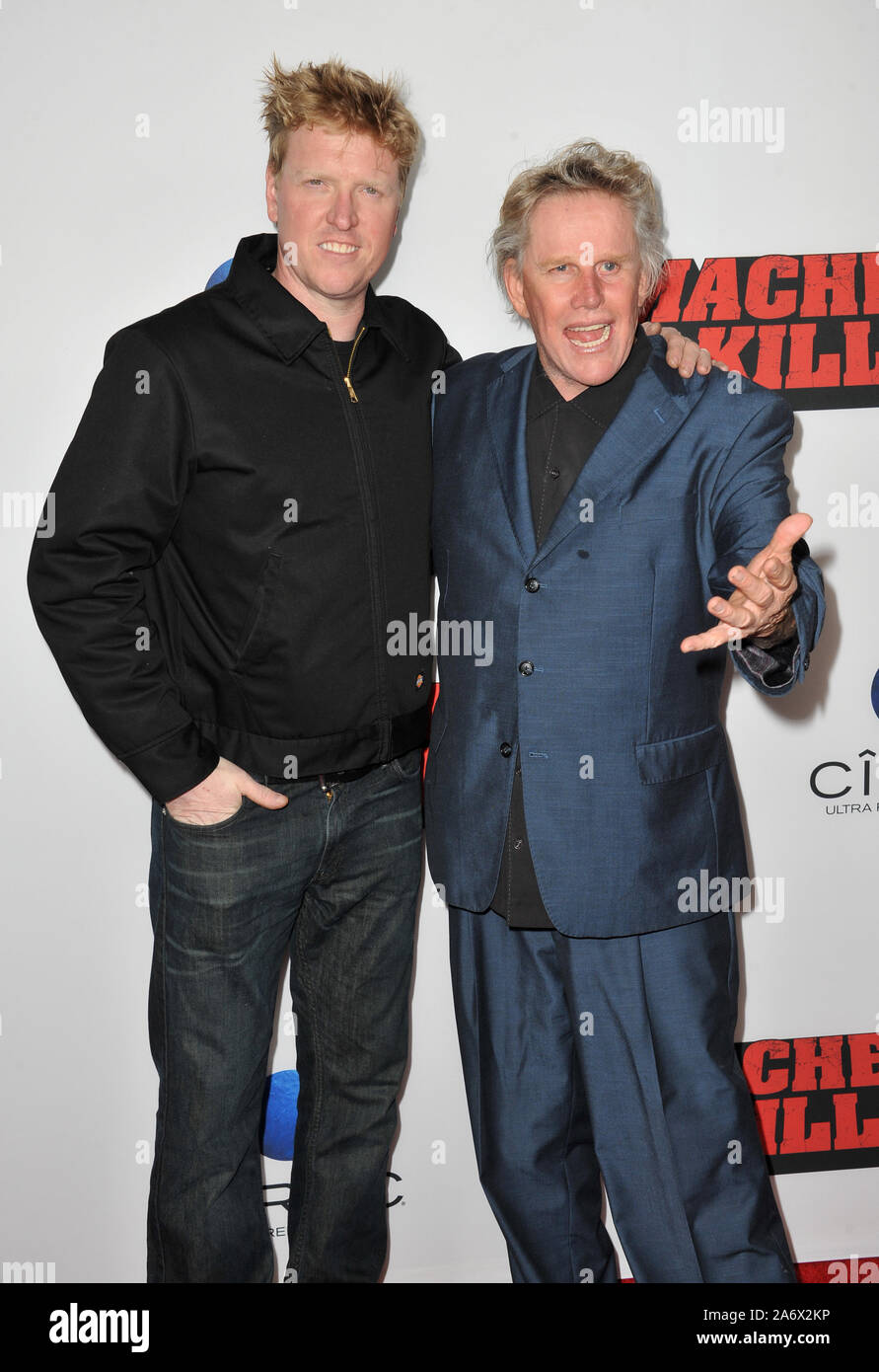 LOS ANGELES, CA. October 02, 2013: Gary Busey & son Jake Busey at the Los  Angeles premiere of "Machete Kills" at the Regal Cinemas LA Live. © 2013  Paul Smith / Featureflash Stock Photo - Alamy