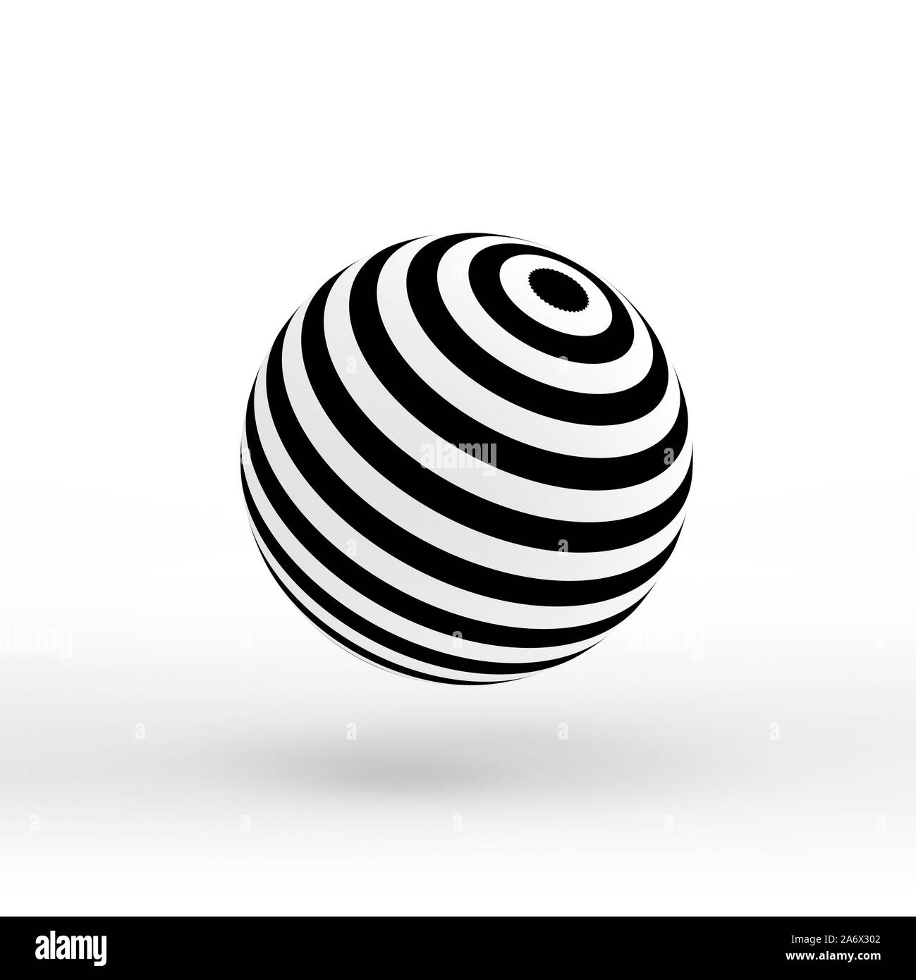 White abstract background with balls and black lines. 3d illustration ...