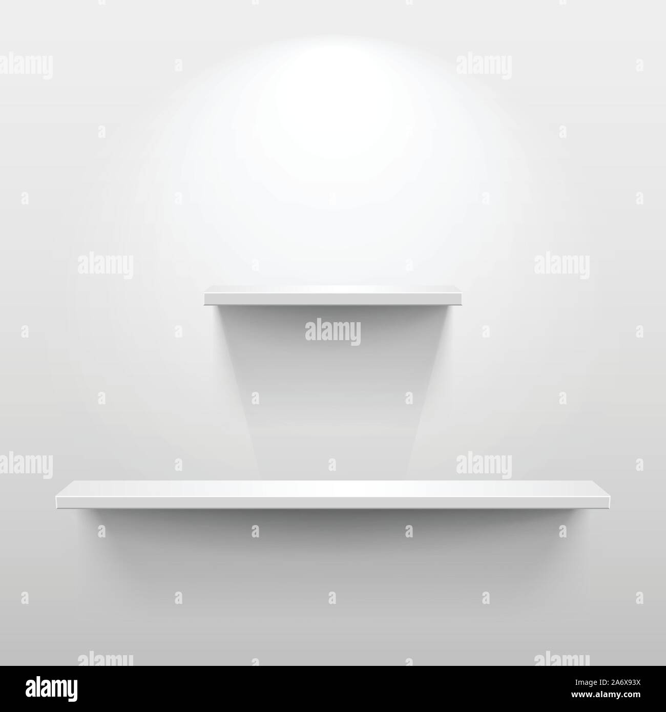 Shelves with shadow in empty white room Stock Vector Image & Art - Alamy