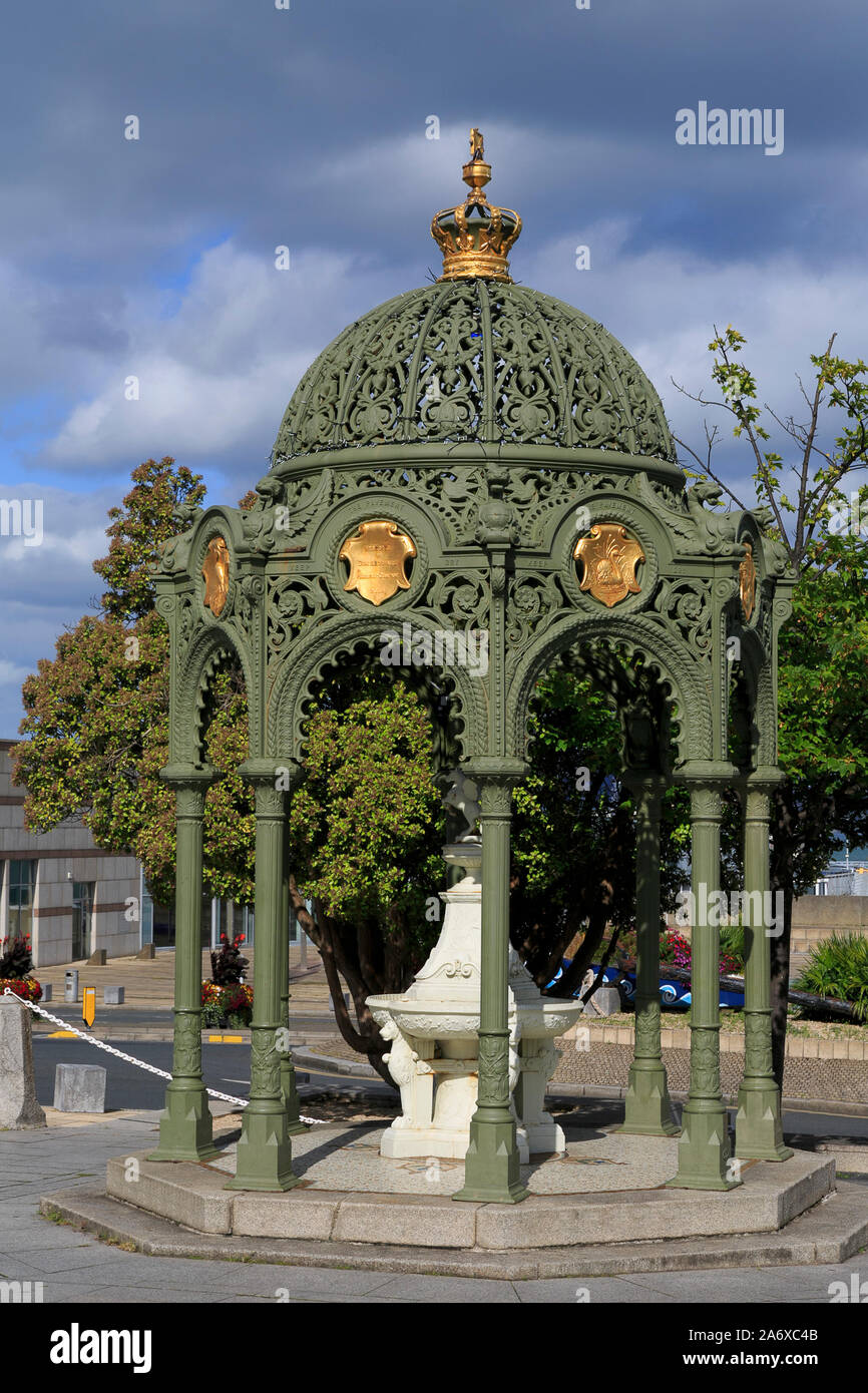 Queen Victoria fountain, Dun Laoghaire, County Dublin, Ireland Stock