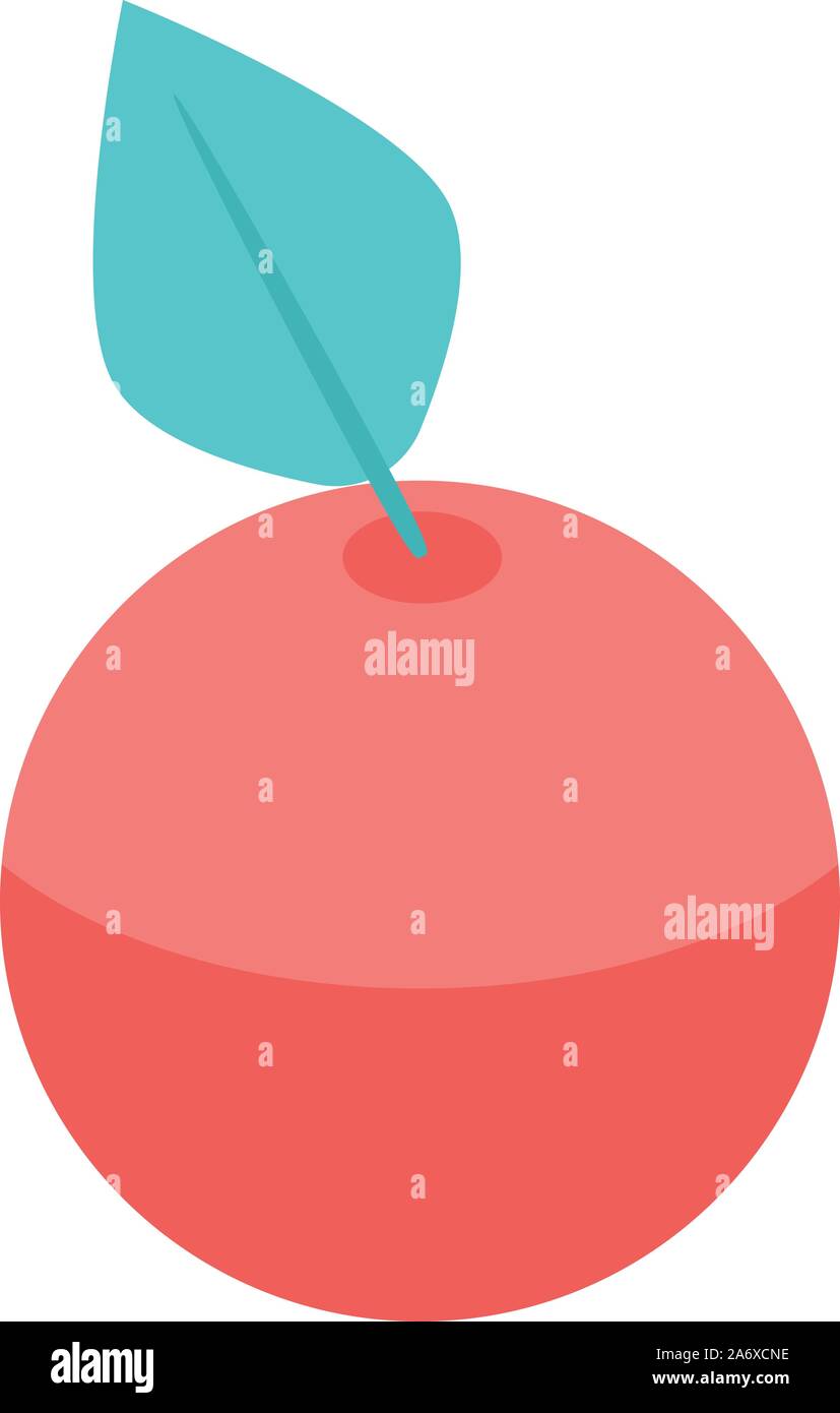 Red apple icon, isometric style Stock Vector