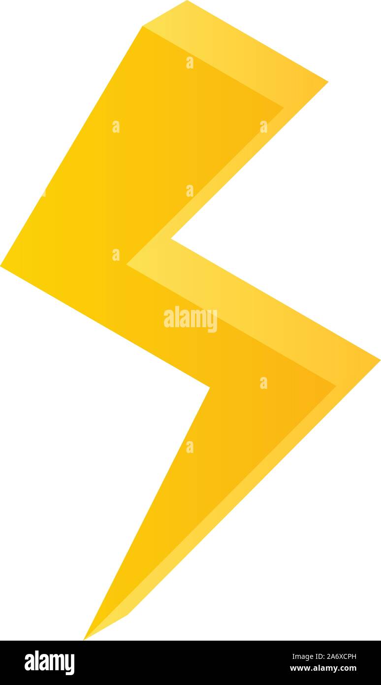 Lightning bolt icon, isometric style Stock Vector Image & Art - Alamy