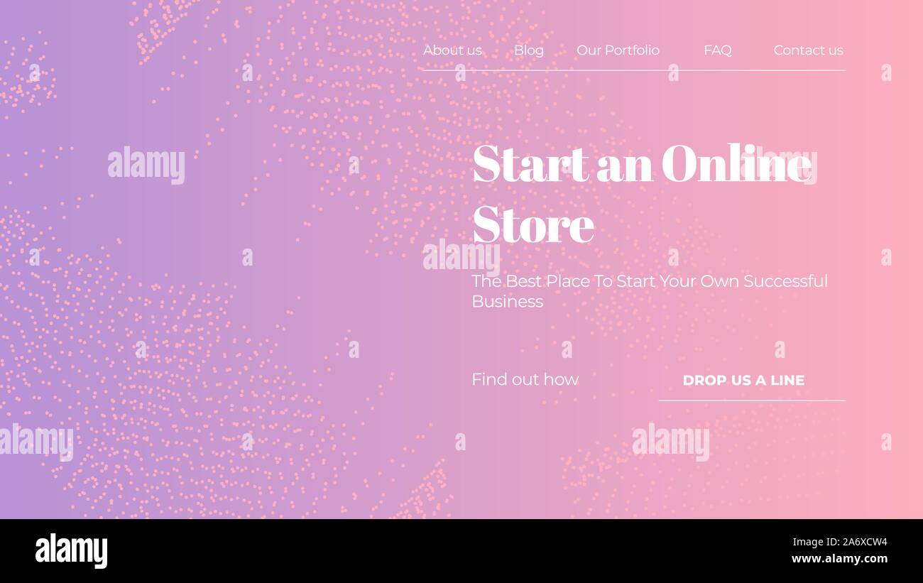 Abstract Vector Colorful Gradient Landing Page Template Stock Vector